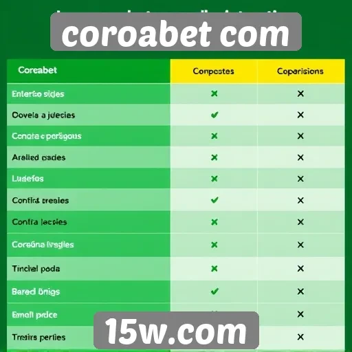 Comparativo entre Coroabet com e sites concorrentes